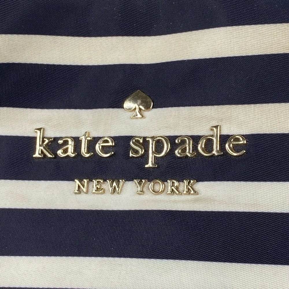 Kate Spade Black & White Striped Backpack
